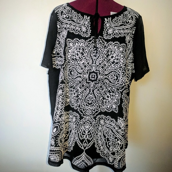 INC International Concepts Tops - INC International Concepts Blouse Embroidered 2X